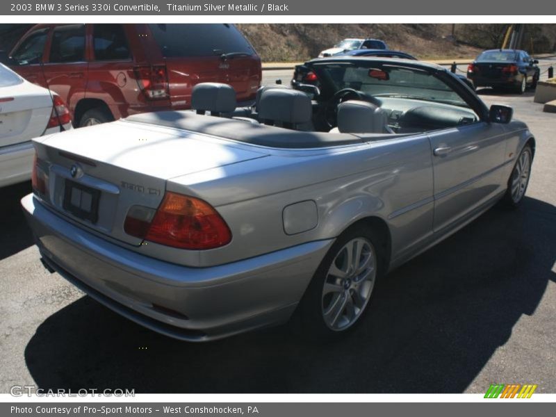 Titanium Silver Metallic / Black 2003 BMW 3 Series 330i Convertible
