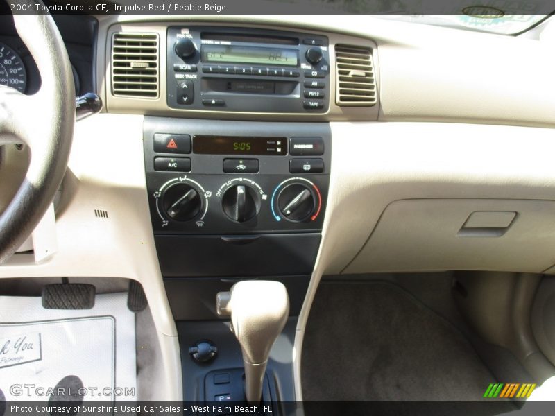Impulse Red / Pebble Beige 2004 Toyota Corolla CE