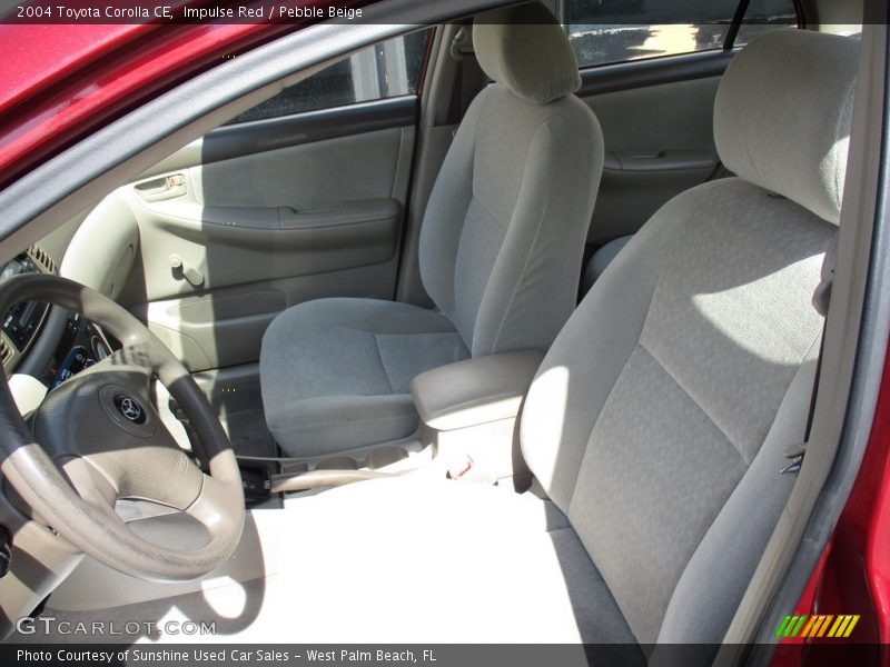 Impulse Red / Pebble Beige 2004 Toyota Corolla CE