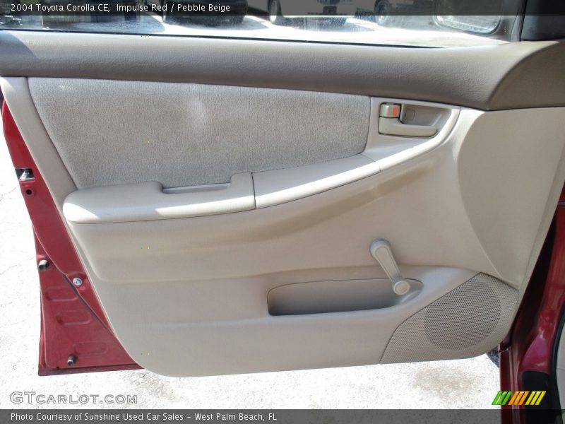 Impulse Red / Pebble Beige 2004 Toyota Corolla CE