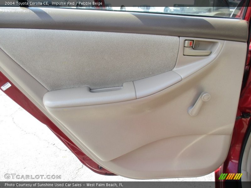 Impulse Red / Pebble Beige 2004 Toyota Corolla CE