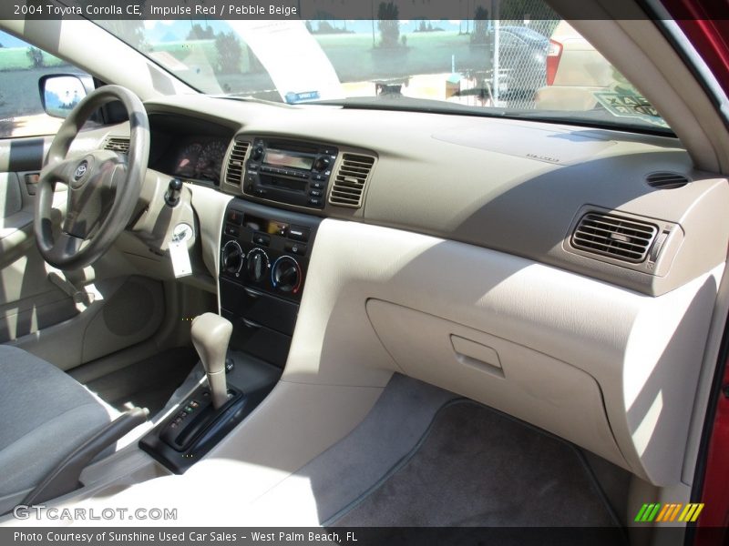 Impulse Red / Pebble Beige 2004 Toyota Corolla CE
