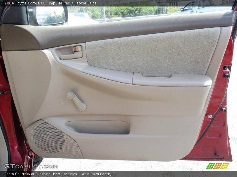 Impulse Red / Pebble Beige 2004 Toyota Corolla CE