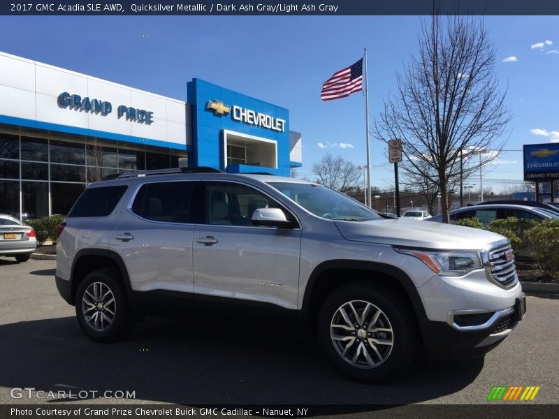 Quicksilver Metallic / Dark Ash Gray/Light Ash Gray 2017 GMC Acadia SLE AWD