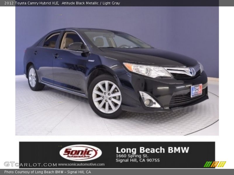 Attitude Black Metallic / Light Gray 2012 Toyota Camry Hybrid XLE