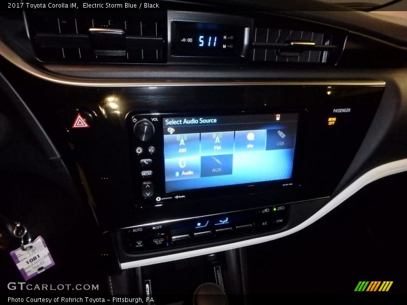 Electric Storm Blue / Black 2017 Toyota Corolla iM