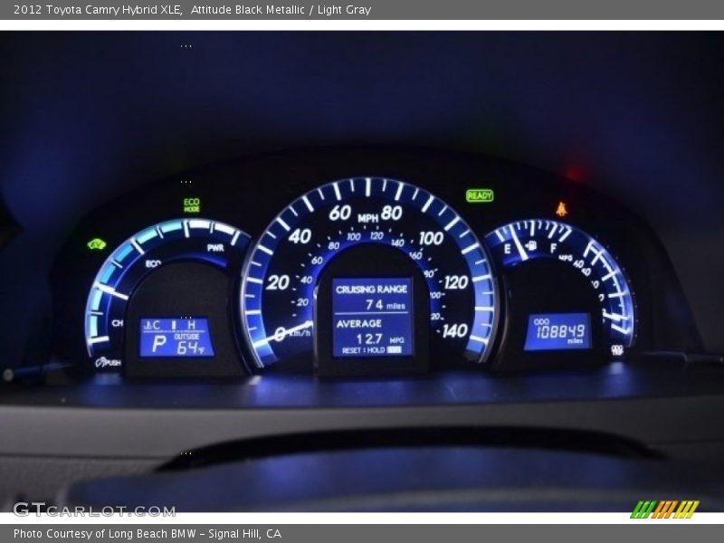 Attitude Black Metallic / Light Gray 2012 Toyota Camry Hybrid XLE