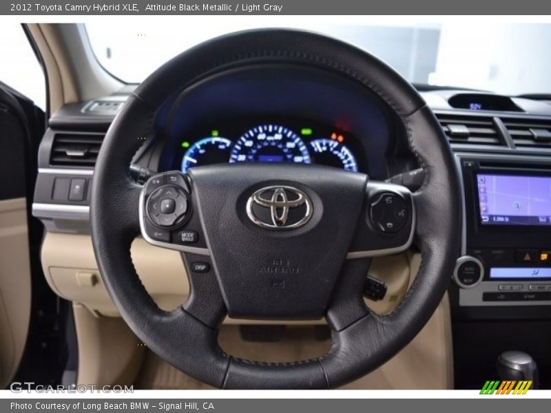 Attitude Black Metallic / Light Gray 2012 Toyota Camry Hybrid XLE