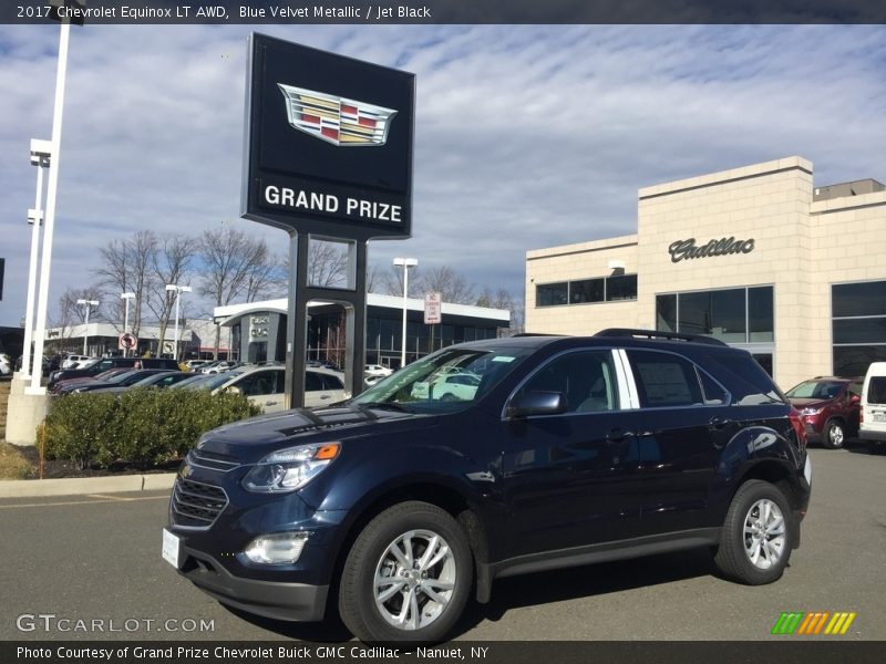 Blue Velvet Metallic / Jet Black 2017 Chevrolet Equinox LT AWD