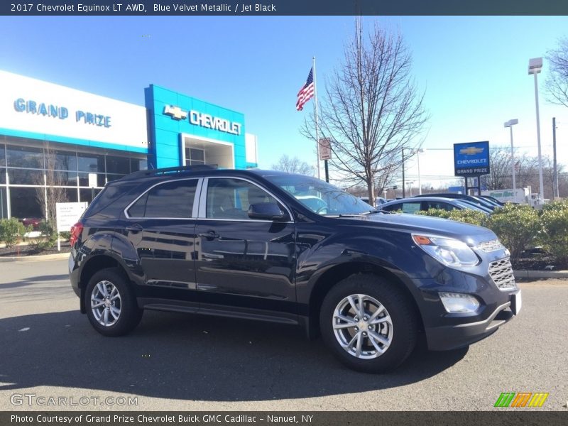 Blue Velvet Metallic / Jet Black 2017 Chevrolet Equinox LT AWD