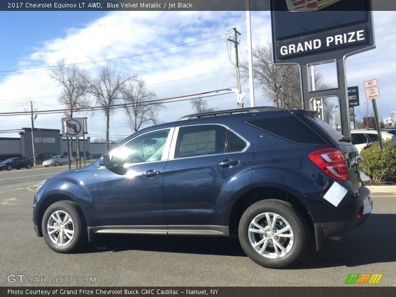 Blue Velvet Metallic / Jet Black 2017 Chevrolet Equinox LT AWD