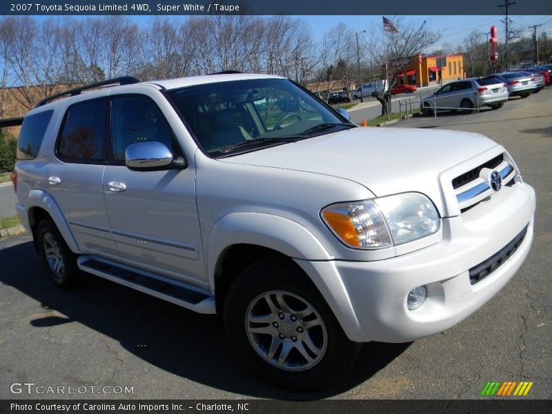 Super White / Taupe 2007 Toyota Sequoia Limited 4WD