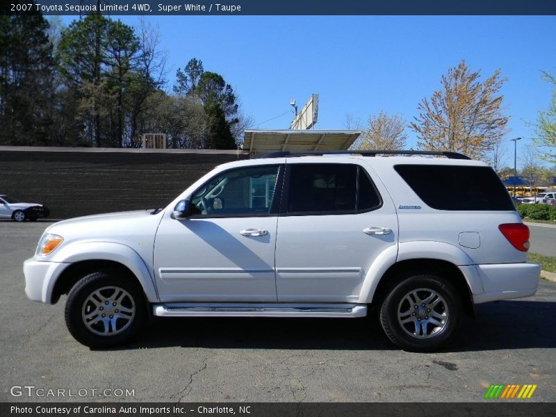 Super White / Taupe 2007 Toyota Sequoia Limited 4WD