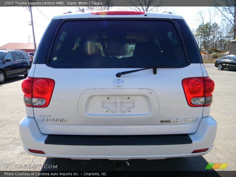 Super White / Taupe 2007 Toyota Sequoia Limited 4WD