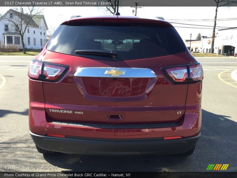 Siren Red Tintcoat / Ebony 2017 Chevrolet Traverse LT AWD