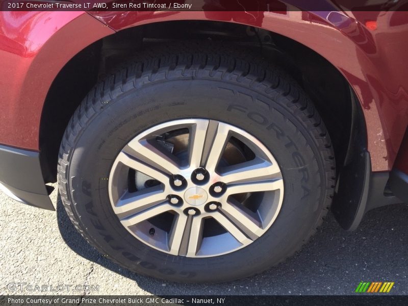 Siren Red Tintcoat / Ebony 2017 Chevrolet Traverse LT AWD