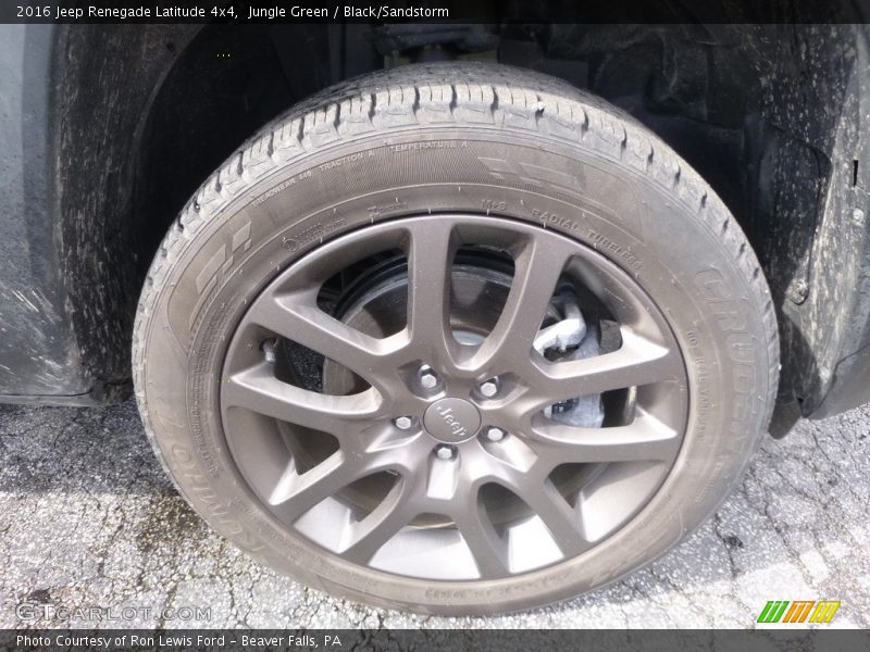 Jungle Green / Black/Sandstorm 2016 Jeep Renegade Latitude 4x4
