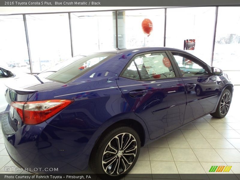 Blue Crush Metallic / Black 2016 Toyota Corolla S Plus