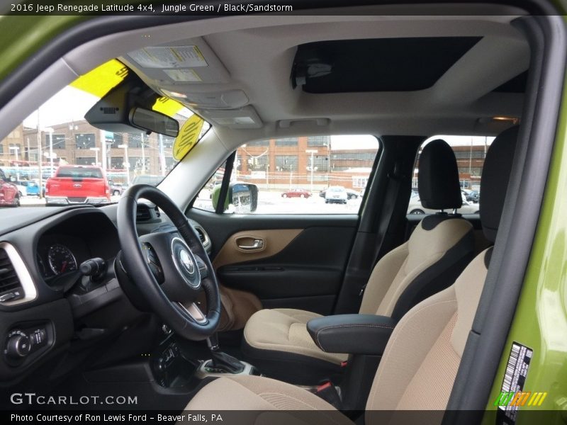 Jungle Green / Black/Sandstorm 2016 Jeep Renegade Latitude 4x4