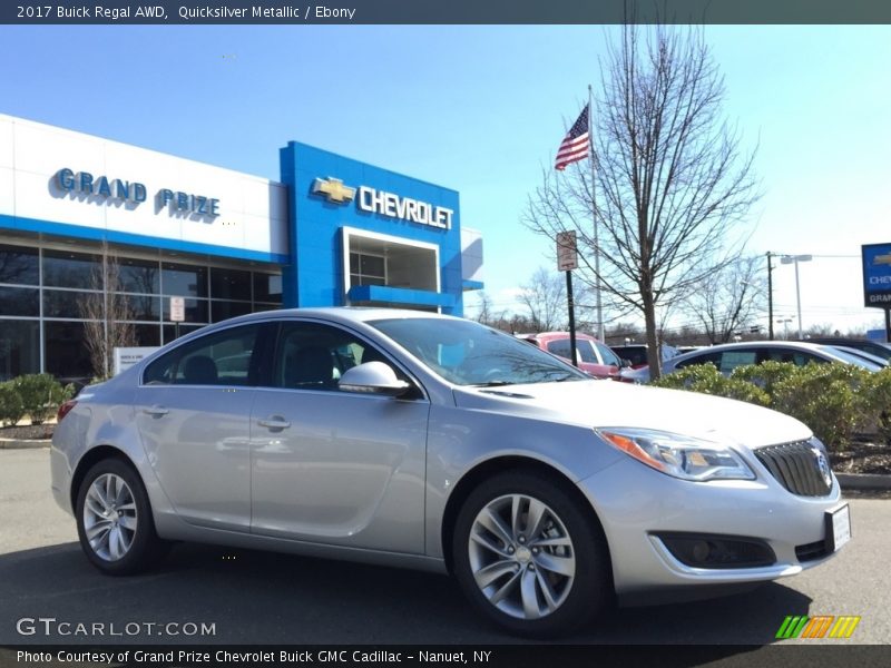 Quicksilver Metallic / Ebony 2017 Buick Regal AWD