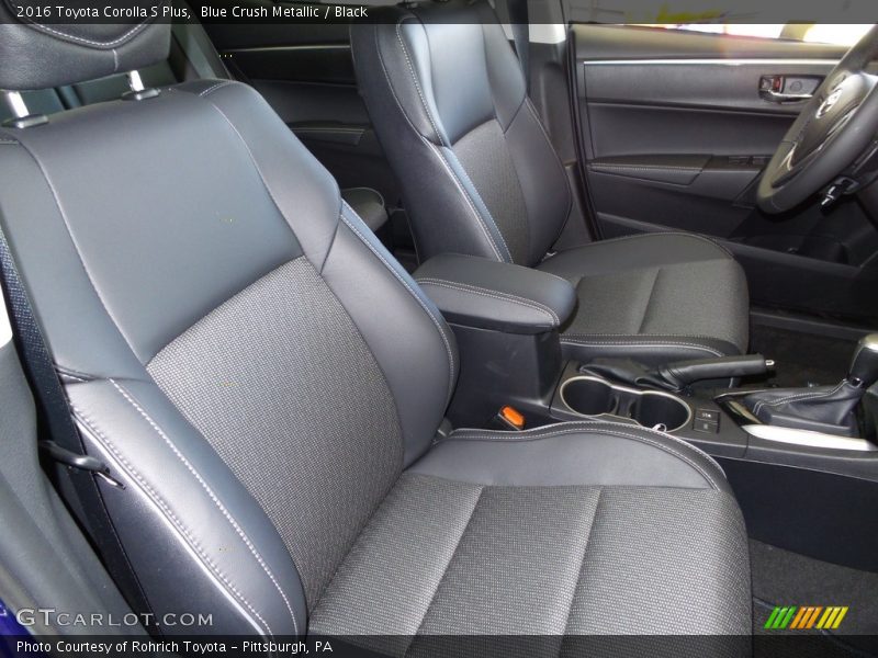Blue Crush Metallic / Black 2016 Toyota Corolla S Plus