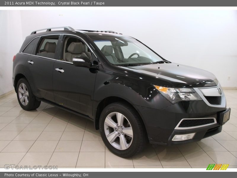 Crystal Black Pearl / Taupe 2011 Acura MDX Technology