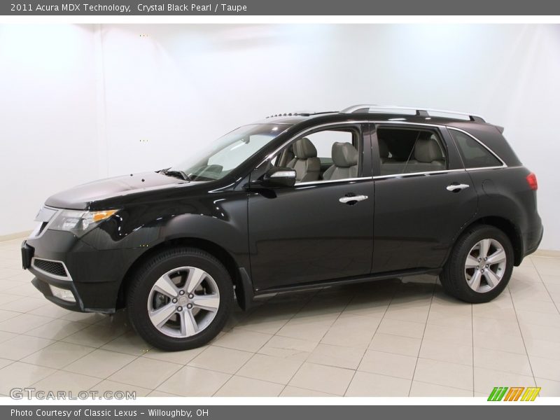 Crystal Black Pearl / Taupe 2011 Acura MDX Technology