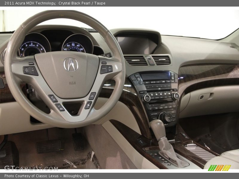 Crystal Black Pearl / Taupe 2011 Acura MDX Technology