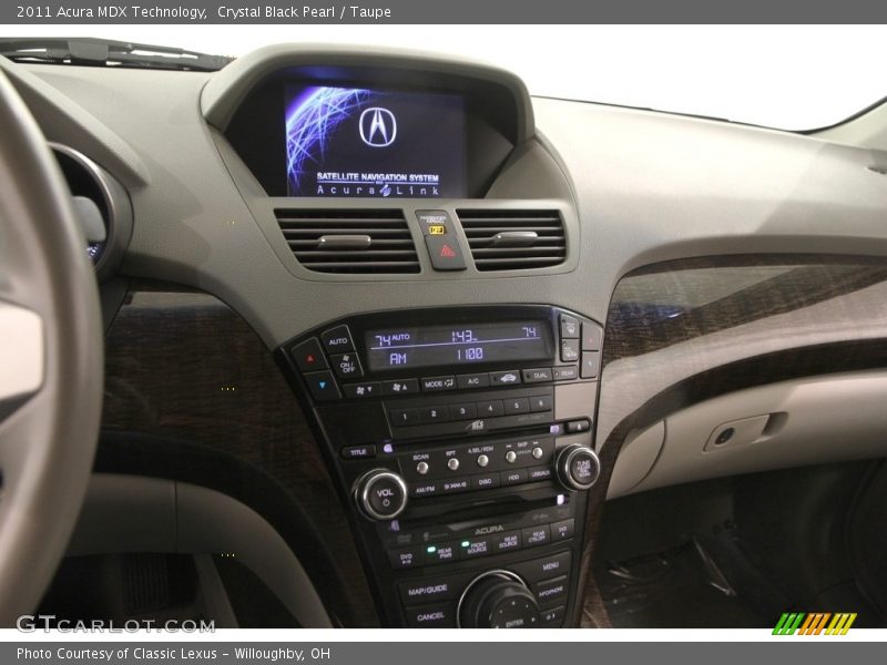 Crystal Black Pearl / Taupe 2011 Acura MDX Technology