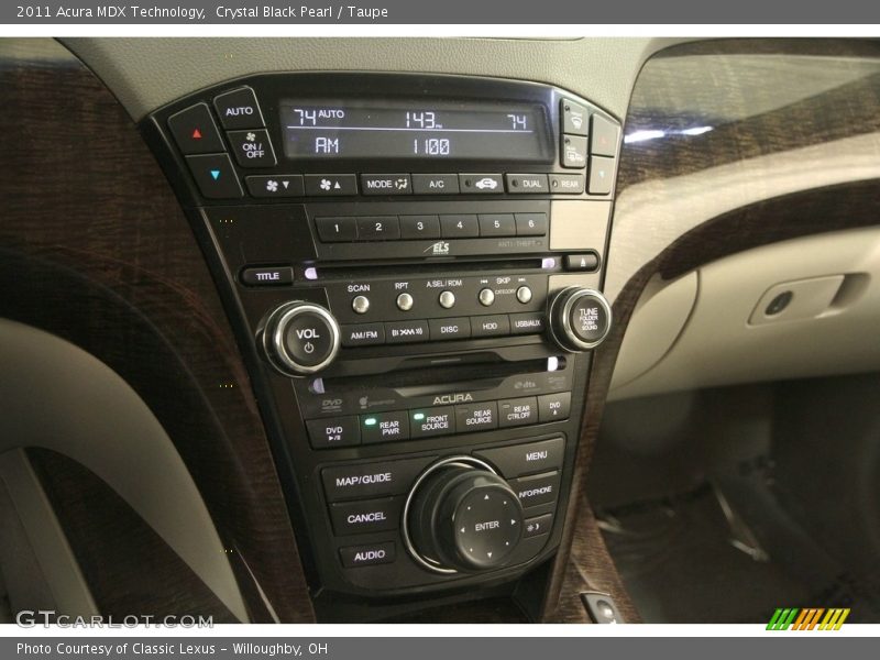 Crystal Black Pearl / Taupe 2011 Acura MDX Technology