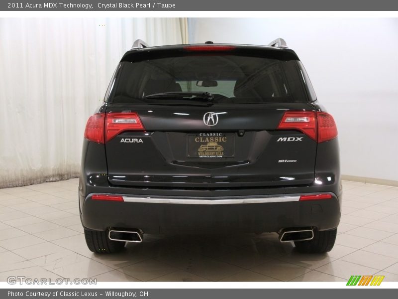 Crystal Black Pearl / Taupe 2011 Acura MDX Technology