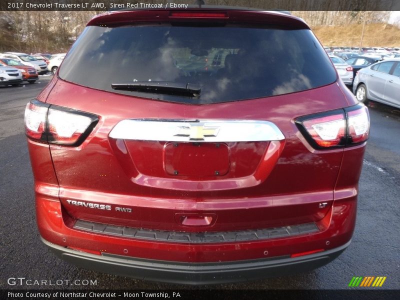 Siren Red Tintcoat / Ebony 2017 Chevrolet Traverse LT AWD