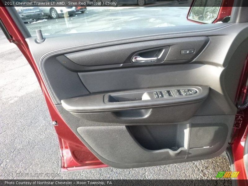 Siren Red Tintcoat / Ebony 2017 Chevrolet Traverse LT AWD