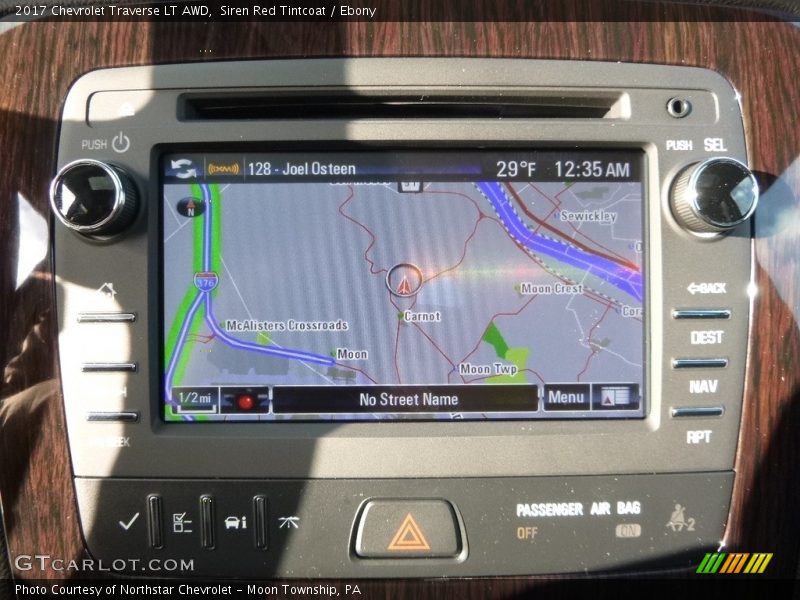Siren Red Tintcoat / Ebony 2017 Chevrolet Traverse LT AWD