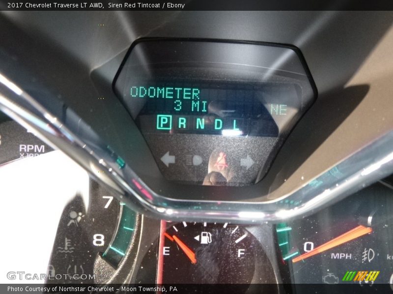 Siren Red Tintcoat / Ebony 2017 Chevrolet Traverse LT AWD
