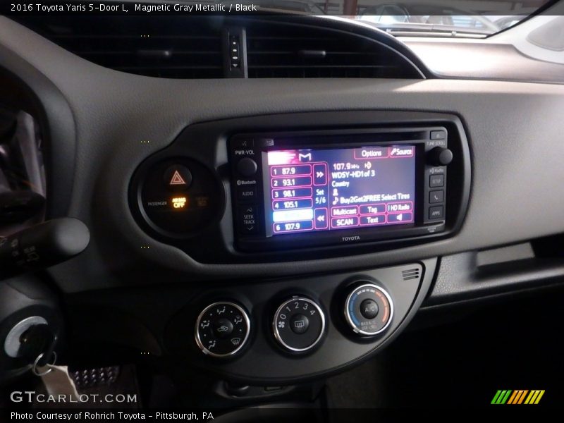Magnetic Gray Metallic / Black 2016 Toyota Yaris 5-Door L