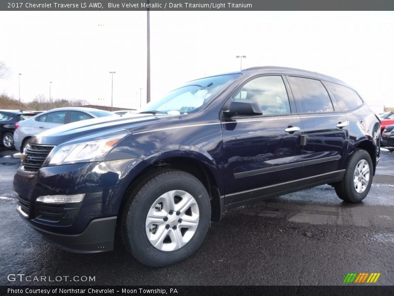 Blue Velvet Metallic / Dark Titanium/Light Titanium 2017 Chevrolet Traverse LS AWD