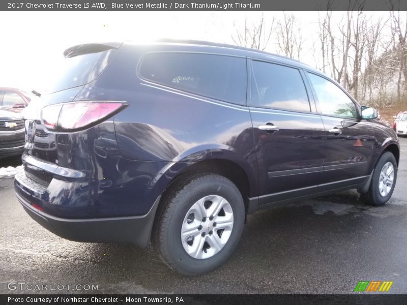 Blue Velvet Metallic / Dark Titanium/Light Titanium 2017 Chevrolet Traverse LS AWD