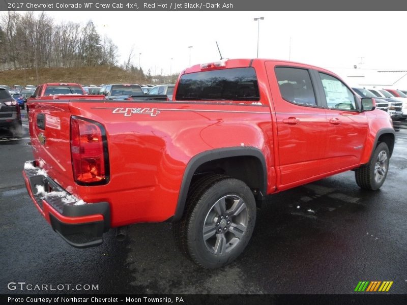 Red Hot / Jet Black/­Dark Ash 2017 Chevrolet Colorado WT Crew Cab 4x4