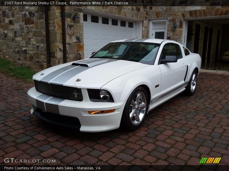 Performance White / Dark Charcoal 2007 Ford Mustang Shelby GT Coupe