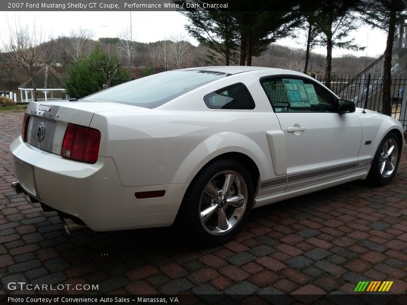 Performance White / Dark Charcoal 2007 Ford Mustang Shelby GT Coupe