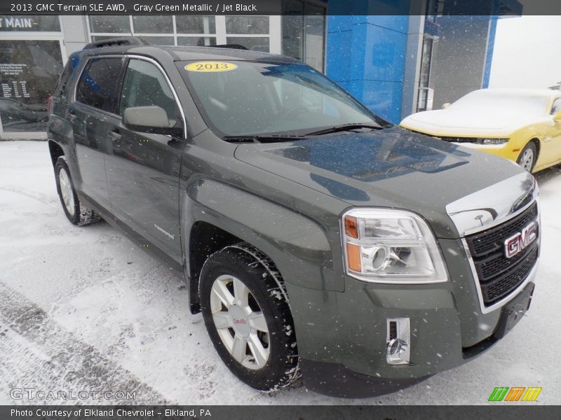 Gray Green Metallic / Jet Black 2013 GMC Terrain SLE AWD