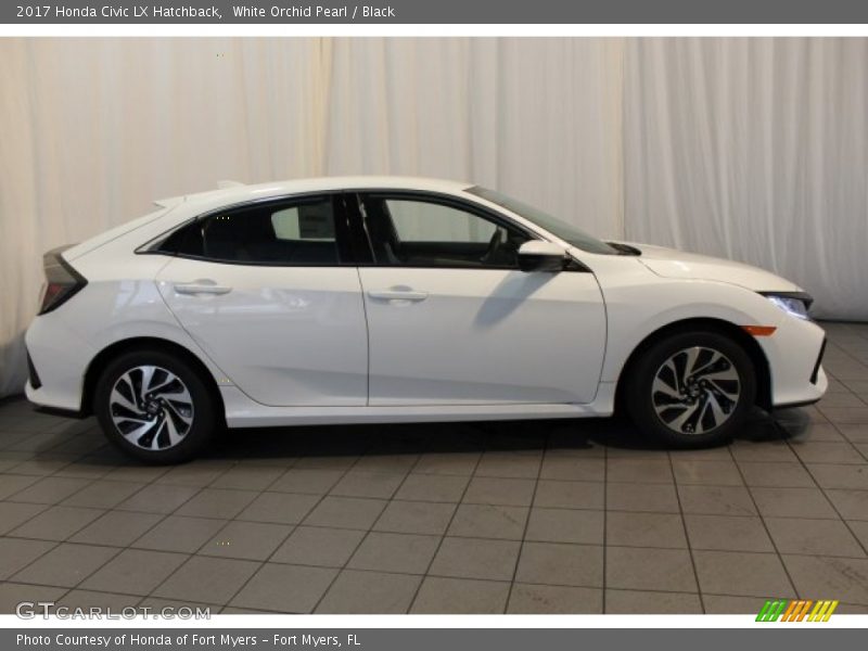 White Orchid Pearl / Black 2017 Honda Civic LX Hatchback