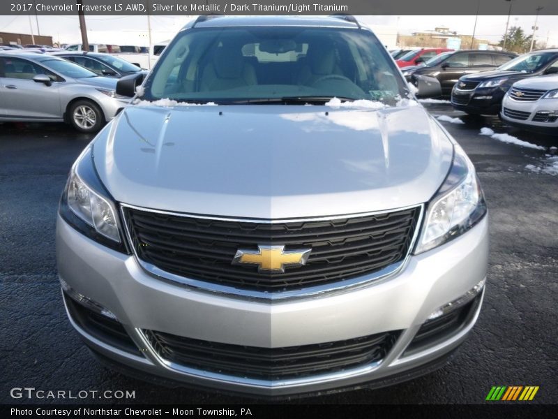 Silver Ice Metallic / Dark Titanium/Light Titanium 2017 Chevrolet Traverse LS AWD