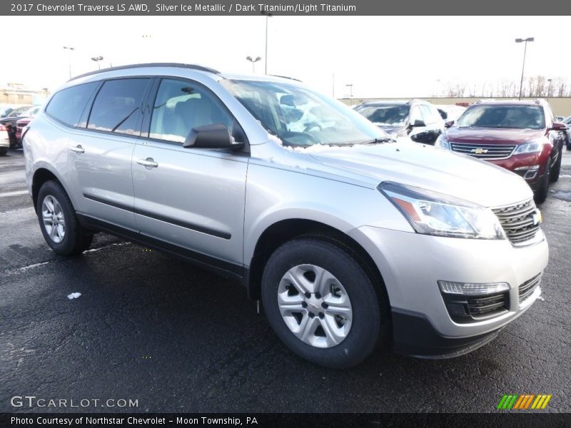 Silver Ice Metallic / Dark Titanium/Light Titanium 2017 Chevrolet Traverse LS AWD