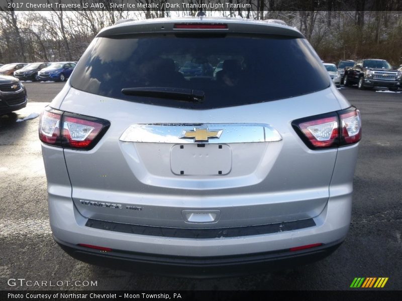 Silver Ice Metallic / Dark Titanium/Light Titanium 2017 Chevrolet Traverse LS AWD