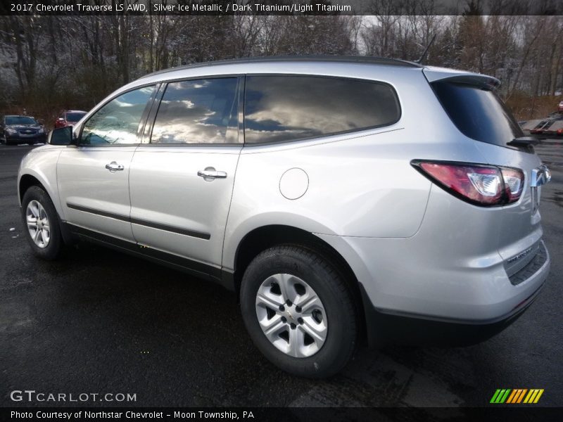 Silver Ice Metallic / Dark Titanium/Light Titanium 2017 Chevrolet Traverse LS AWD