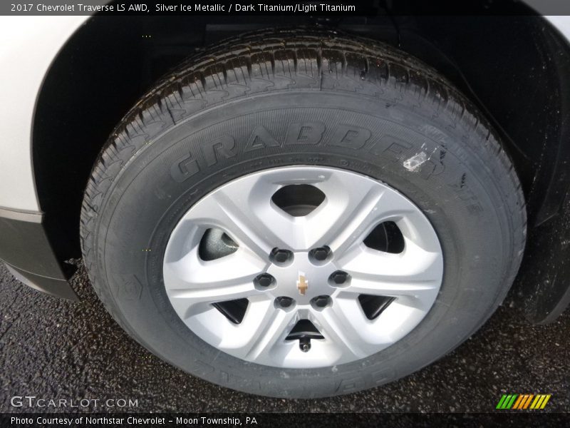 Silver Ice Metallic / Dark Titanium/Light Titanium 2017 Chevrolet Traverse LS AWD