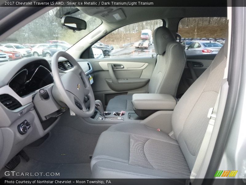 Silver Ice Metallic / Dark Titanium/Light Titanium 2017 Chevrolet Traverse LS AWD