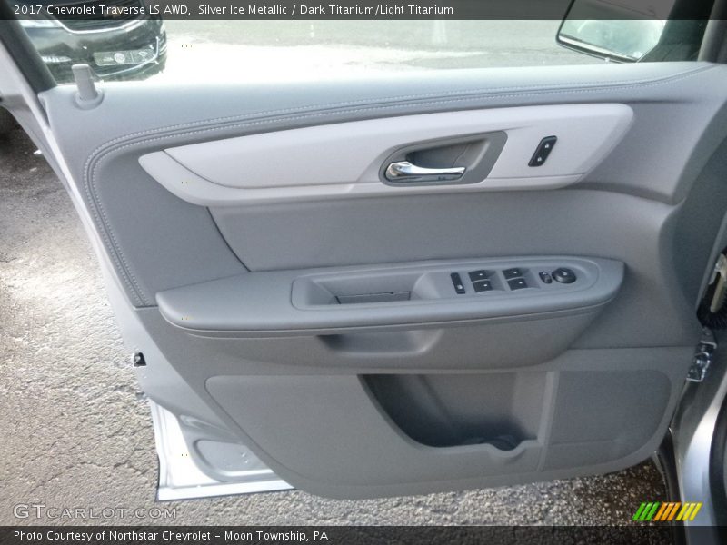 Silver Ice Metallic / Dark Titanium/Light Titanium 2017 Chevrolet Traverse LS AWD